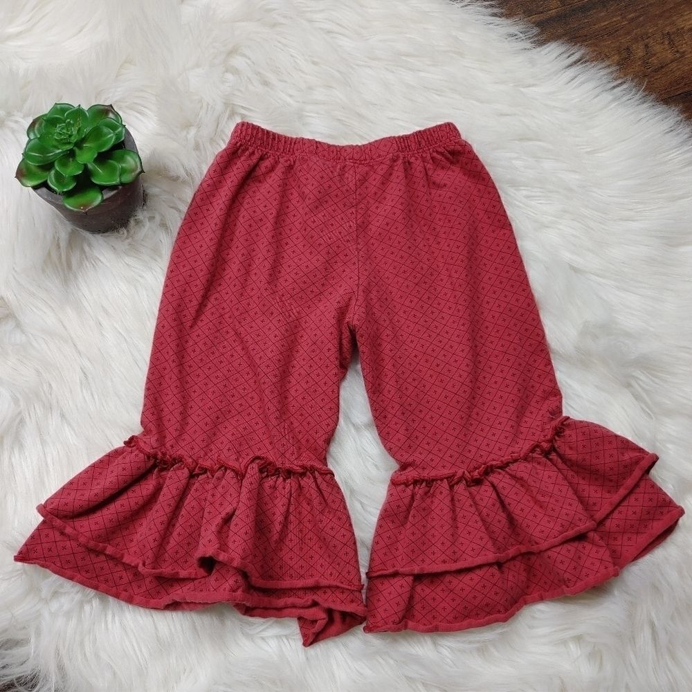 Mustard Pie Girl's Size 12M Baby Red Diamond Print